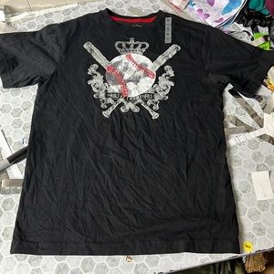 Old Navy Youth XL Black Short Sleeve Graphic Baseball T